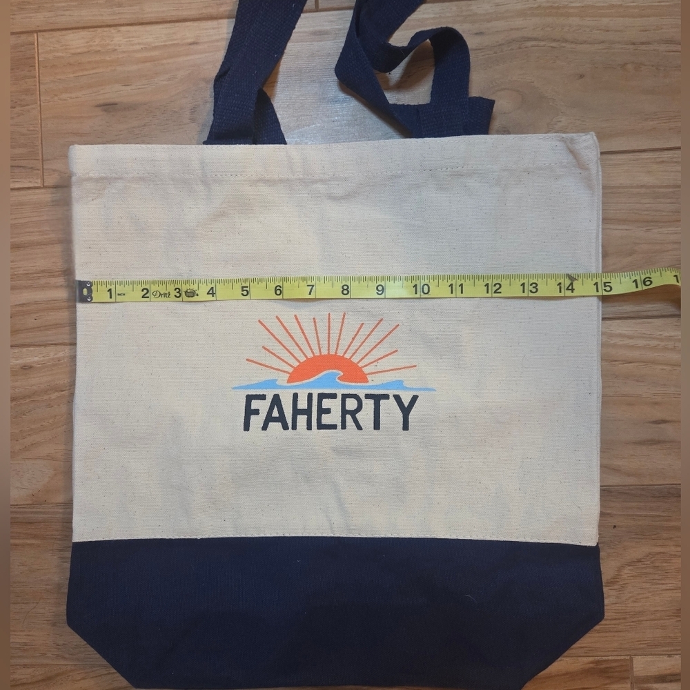 Faherty Canvas Tote Bags (Qty 2) New W/O Tags - Picture 2 of 3